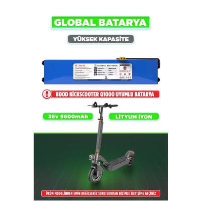  Bood Kickscooter Q1000 Uyumlu Elektrikli Scooter Bataryası 36v 9600mAh Li-ion Pil (Yüksek Kapasite)