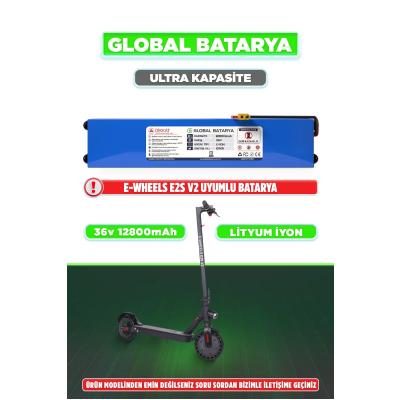  E-Wheels E2S V2 Uyumlu Elektrikli Scooter Bataryası 36v 9600mAh Li-ion Pil (Yüksek Kapasite)