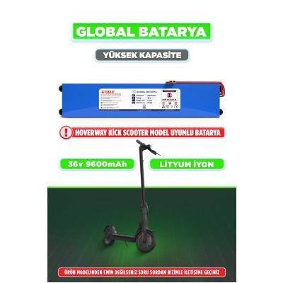  Hoverway Kick Uyumlu Elektrikli Scooter Bataryası 36V 9600mAh Li-ion Pil (Yüksek Kapasiteli)