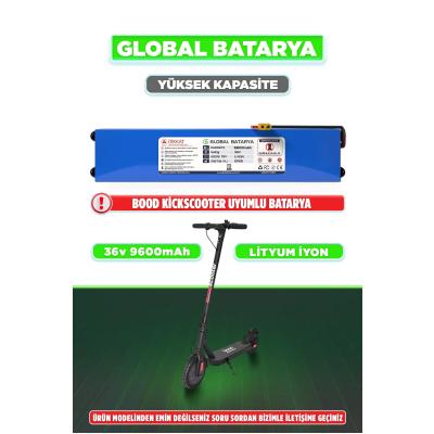 Bood Kickscooter Uyumlu Elektrikli Scooter Bataryası 36v 9600mAh Li-ion Pil (Yüksek Kapasite)