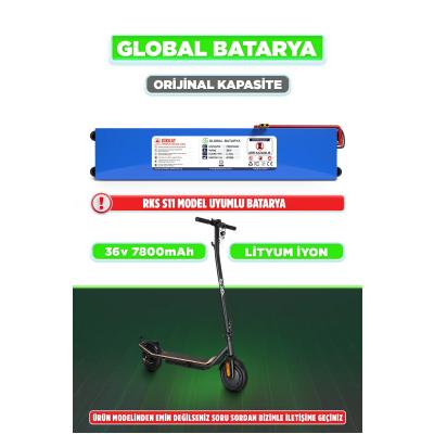 RKS S11 Uyumlu Elektrikli Scooter Bataryası 36v 7800mAh Li-ion Pil (Orijinal Kapasite)